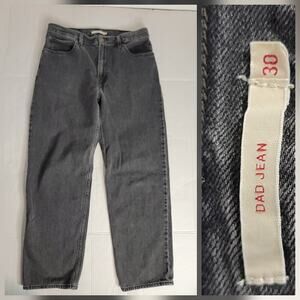 Levis Premium Dad Jean Womens Sz 30 High Rise Rigid Gray Relaxed Drapey